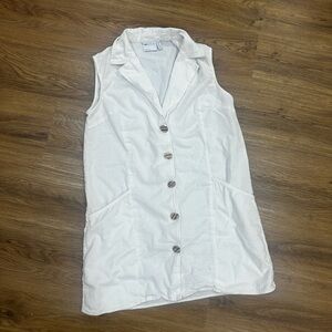 ASOS sleeveless White Button-Down dress